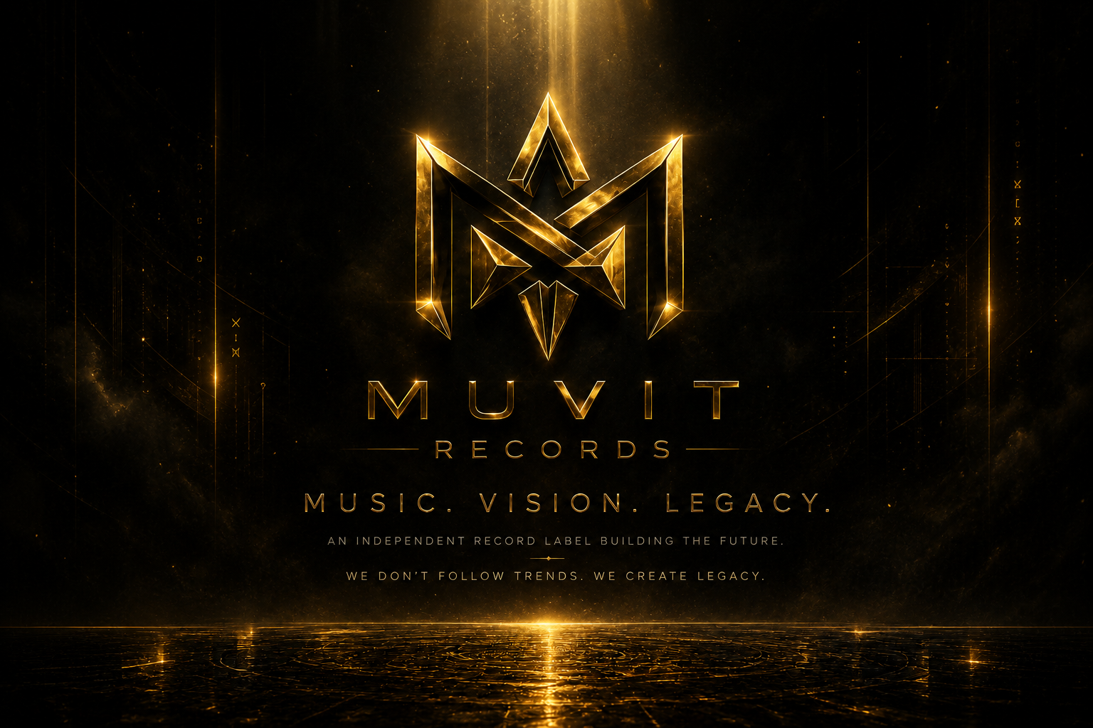 Cinematic Music Production Environment | MUVIT Records Ambiente cinematico di produzione musicale MUVIT Records dedicato a sviluppo artistico e identità sonora immersiva.